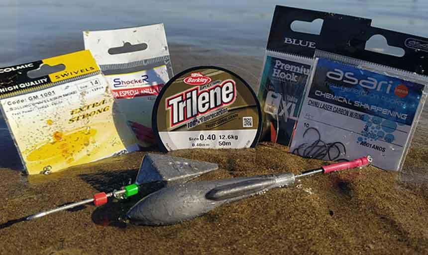 Anzuelos, hilos y plomos para dorada en surfcasting