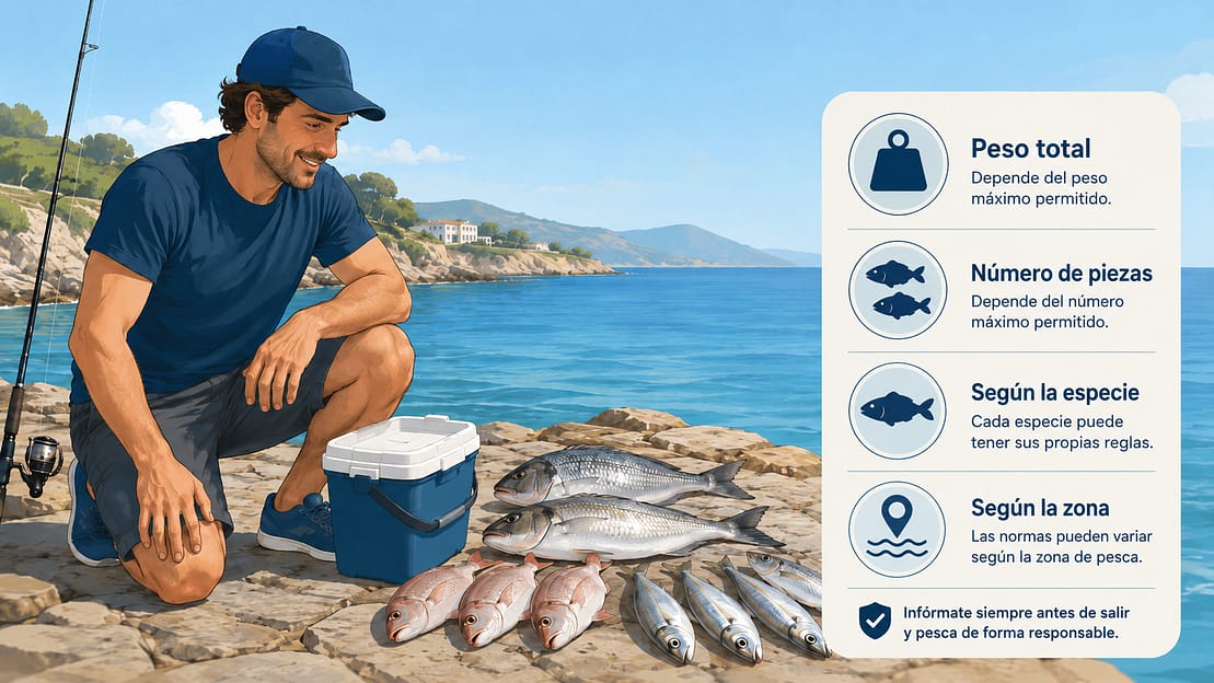 Cuánto pescado se puede llevar en pesca recreativa