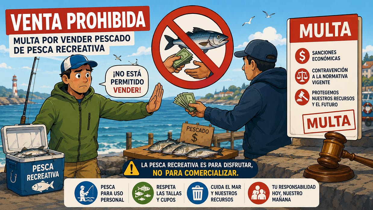 multa por vender pescado de pesca recreativa