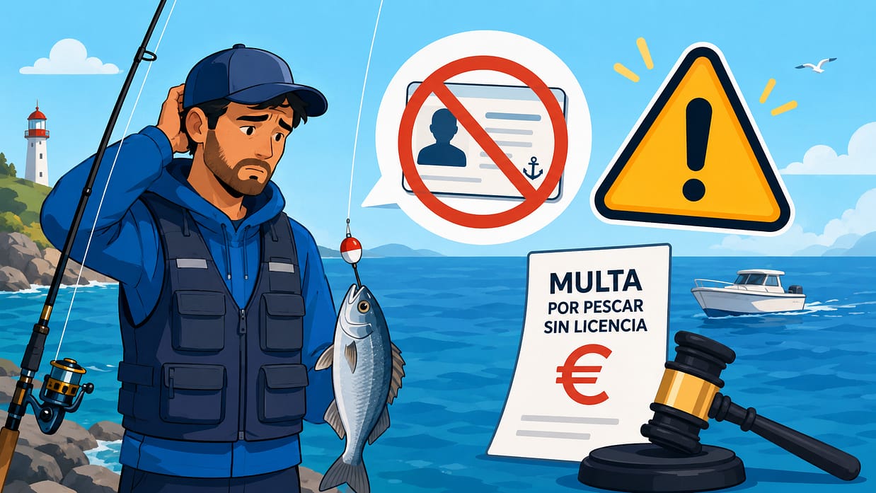 multa por pescar sin licencia en el mar
