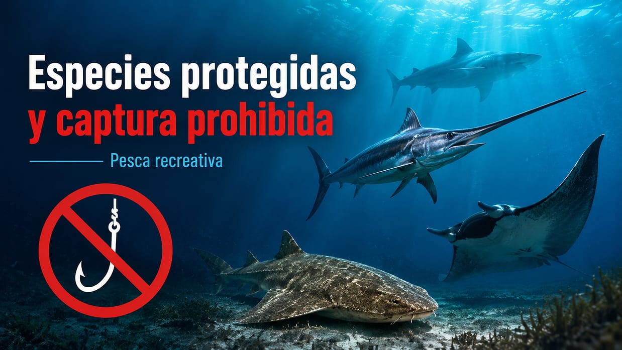 especies protegidas y captura prohibida pesca recreativa