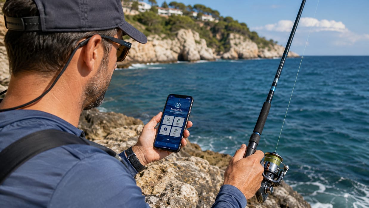 aplicación pescarec durante la pesca
