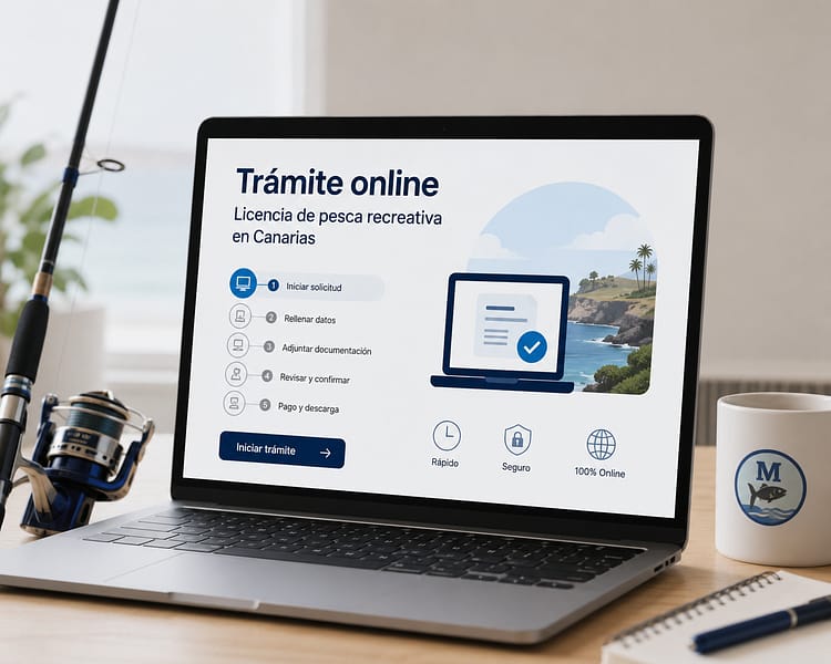 Trámite online de la licencia de pesca recreativa en Canarias